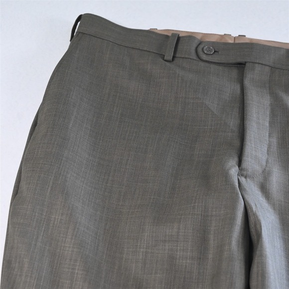 Caravelli 46R 36x29 Tan Green Brown Super 150s 3 Piece Vest Mens Suit - Picture 9 of 12